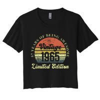 57 Years Of Being Awesome Vintage 1965 Limited Edition Women's Crop Top Tee