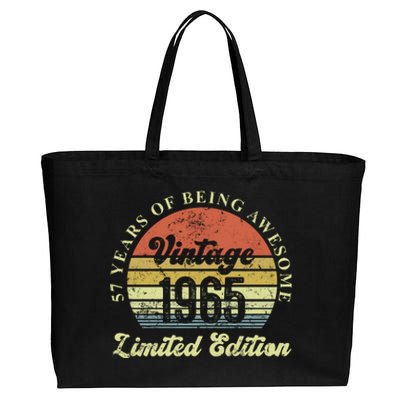 57 Years Of Being Awesome Vintage 1965 Limited Edition Cotton Canvas Jumbo Tote