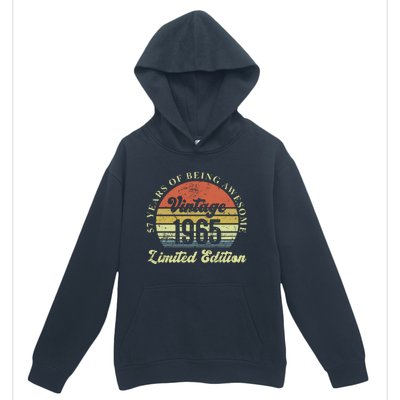 57 Years Of Being Awesome Vintage 1965 Limited Edition Urban Pullover Hoodie