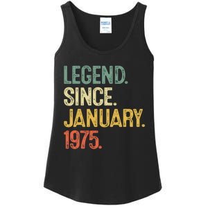 50 Year Old Gifts Legend January 1975 50th Birthday Dad Ladies Essential Tank