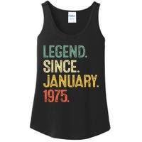 50 Year Old Gifts Legend January 1975 50th Birthday Dad Ladies Essential Tank