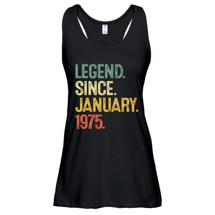 50 Year Old Gifts Legend January 1975 50th Birthday Dad Ladies Essential Flowy Tank