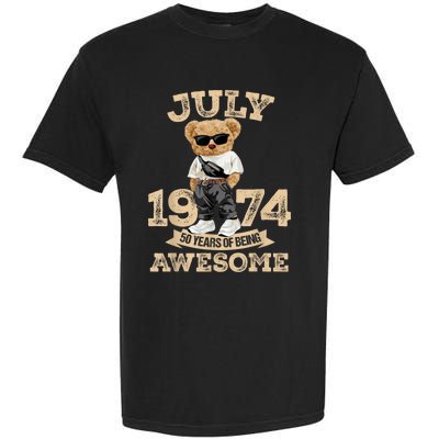 50 Years Of Being Awesome July 1974 Cool 50th Birthday Gift Garment-Dyed Heavyweight T-Shirt