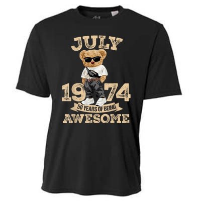 50 Years Of Being Awesome July 1974 Cool 50th Birthday Gift Cooling Performance Crew T-Shirt