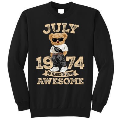 50 Years Of Being Awesome July 1974 Cool 50th Birthday Gift Sweatshirt