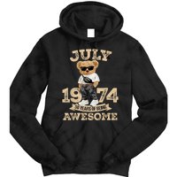 50 Years Of Being Awesome July 1974 Cool 50th Birthday Gift Tie Dye Hoodie