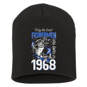 53 Years Old Fishing Fisherman 1968 53rd Birthday Short Acrylic Beanie