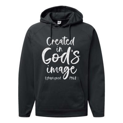 56 Year Old Christian Love Jesus And God 1968 56th Birthday Performance Fleece Hoodie