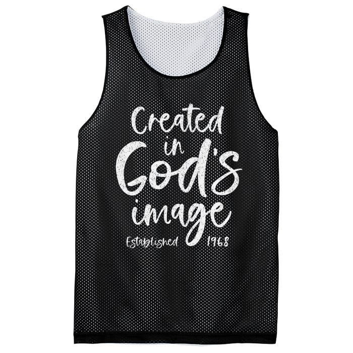 56 Year Old Christian Love Jesus And God 1968 56th Birthday Mesh Reversible Basketball Jersey Tank