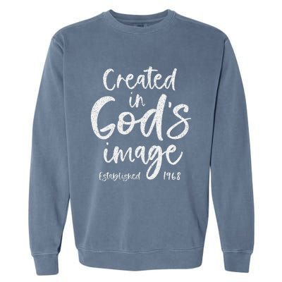 56 Year Old Christian Love Jesus And God 1968 56th Birthday Garment-Dyed Sweatshirt