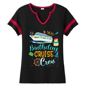 50 Years Old Birthday Cruise Crew Father Mother Birthday Ladies Halftime Notch Neck Tee