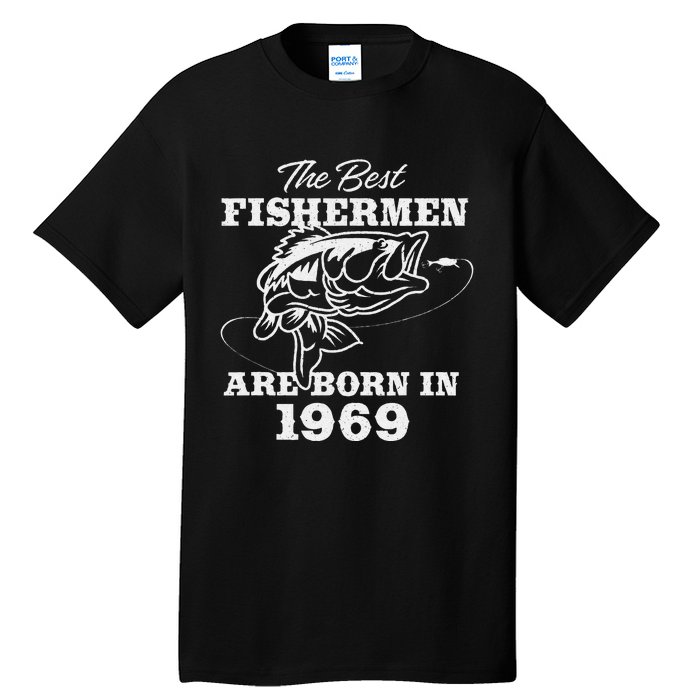 54 Year Old Fisherman Fishing 1969 54th Birthday Cute Tall T-Shirt