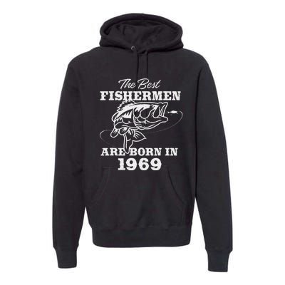 54 Year Old Fisherman Fishing 1969 54th Birthday Cute Premium Hoodie