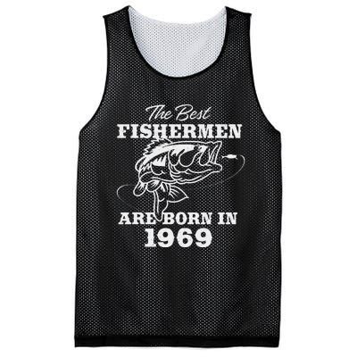 54 Year Old Fisherman Fishing 1969 54th Birthday Cute Mesh Reversible Basketball Jersey Tank