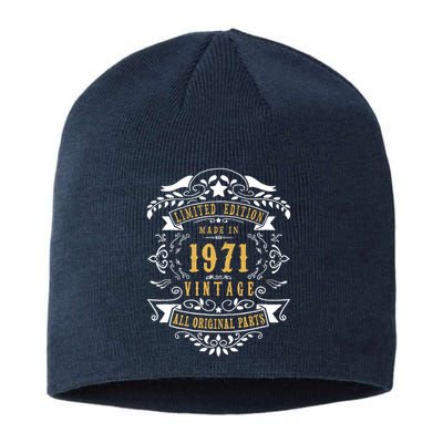 52 Years Old 52nd Birthday Made Born In 1971 Idea Sustainable Beanie