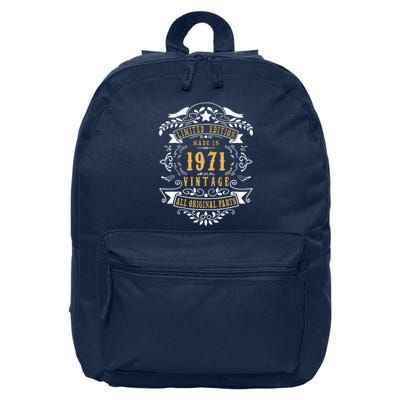 52 Years Old 52nd Birthday Made Born In 1971 Idea 16 in Basic Backpack
