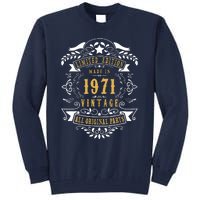 52 Years Old 52nd Birthday Made Born In 1971 Idea Tall Sweatshirt