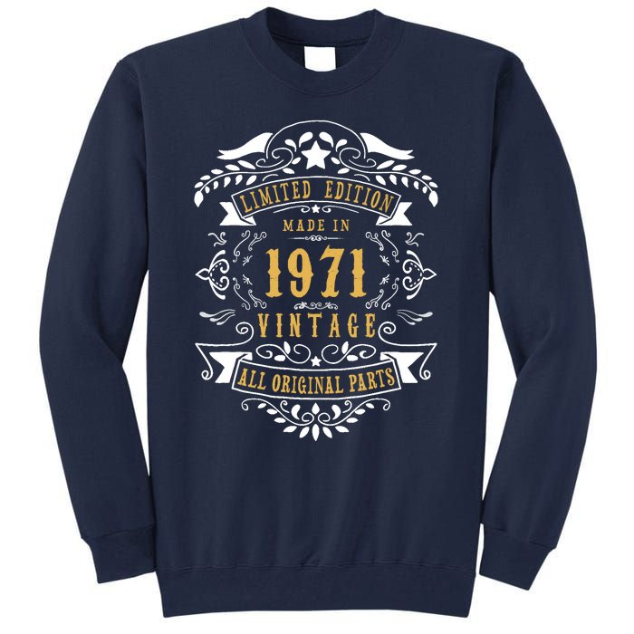 52 Years Old 52nd Birthday Made Born In 1971 Idea Tall Sweatshirt