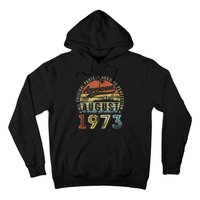 50 Year Old August 1973 Vintage Retro 50th Birthday Gift Hoodie