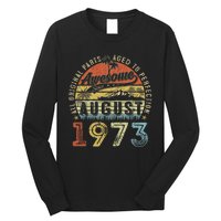 50 Year Old August 1973 Vintage Retro 50th Birthday Gift Long Sleeve Shirt