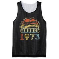 50 Year Old August 1973 Vintage Retro 50th Birthday Gift Mesh Reversible Basketball Jersey Tank