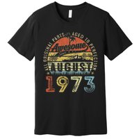 50 Year Old August 1973 Vintage Retro 50th Birthday Gift Premium T-Shirt