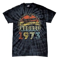 50 Year Old August 1973 Vintage Retro 50th Birthday Gift Tie-Dye T-Shirt