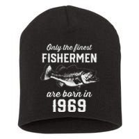 54 Year Old Fisherman Fishing 1969 54th Birthday Short Acrylic Beanie