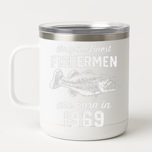 54 Year Old Fisherman Fishing 1969 54th Birthday 12 oz Stainless Steel Tumbler Cup