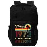 50 Years Old 1973 Vintage 50th Birthday Men Women Impact Tech Backpack