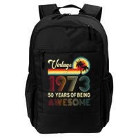 50 Years Old 1973 Vintage 50th Birthday Men Women Daily Commute Backpack