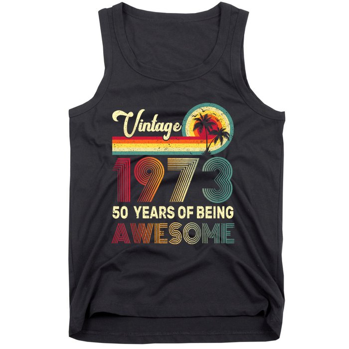 50 Years Old 1973 Vintage 50th Birthday Men Women Tank Top