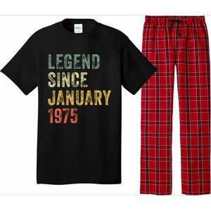 50 Year Old Gifts Legend January 1975 50th Birthday Dad Pajama Set