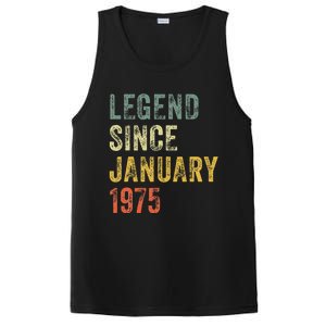 50 Year Old Gifts Legend January 1975 50th Birthday Dad PosiCharge Competitor Tank