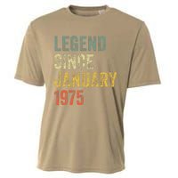 50 Year Old Gifts Legend January 1975 50th Birthday Dad Cooling Performance Crew T-Shirt