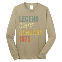 50 Year Old Gifts Legend January 1975 50th Birthday Dad Long Sleeve Shirt