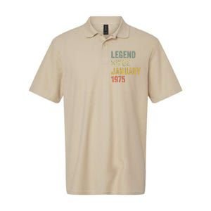 50 Year Old Gifts Legend January 1975 50th Birthday Dad Softstyle Adult Sport Polo