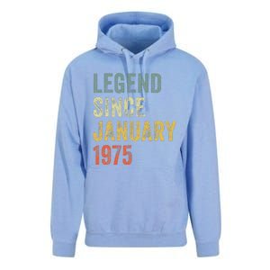 50 Year Old Gifts Legend January 1975 50th Birthday Dad Unisex Surf Hoodie