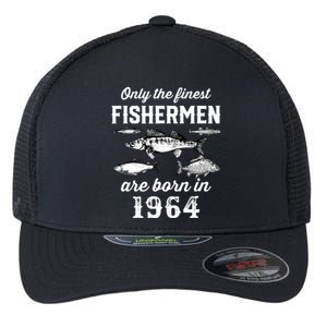 58 Years Old Fishing Fisherman 1964 Birthday Flexfit Unipanel Trucker Cap