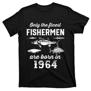 58 Years Old Fishing Fisherman 1964 Birthday T-Shirt