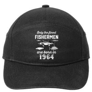 58 Years Old Fishing Fisherman 1964 Birthday 7-Panel Snapback Hat