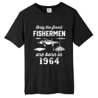 58 Years Old Fishing Fisherman 1964 Birthday Tall Fusion ChromaSoft Performance T-Shirt