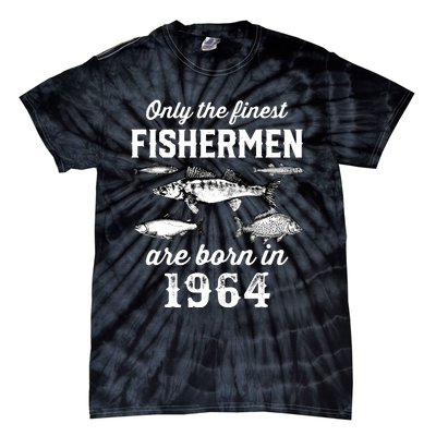 58 Years Old Fishing Fisherman 1964 Birthday Tie-Dye T-Shirt