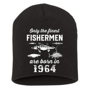 58 Years Old Fishing Fisherman 1964 Birthday Short Acrylic Beanie