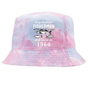 58 Years Old Fishing Fisherman 1964 Birthday Tie-Dyed Bucket Hat