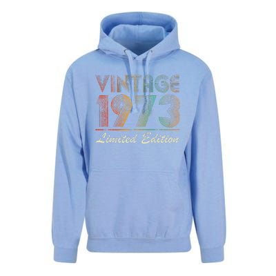 50 Year Old Vintage 1973 Limited Edition 50th Birthday Cute Unisex Surf Hoodie