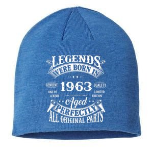 59 Years Old Awesome Since November 1963 59th Birthday Gift Sustainable Beanie