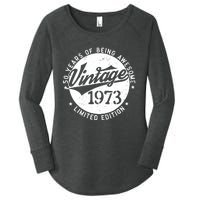 50 Year Old Gifts Vintage 1973 Limited Edition 50th Birthday Women's Perfect Tri Tunic Long Sleeve Shirt