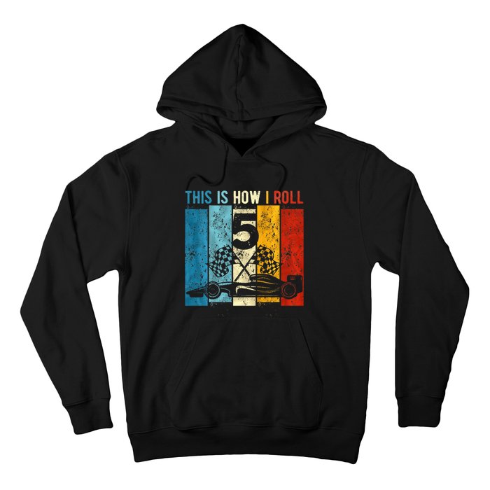 5 Year Old Birthday Race Car 5th Birthday Racing Hoodie