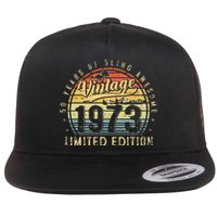 50 Year Old Vintage 1973 Limited Edition 50th Birthday Gifts Flat Bill Trucker Hat